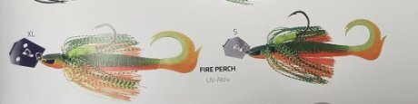 150460 ZECK Bladed Cat Jig 30g S-Blade Fire Perch
