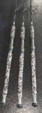 Lot HENGELS. 4st Yuki nuba verticaal hengels + WFT catbuster 1m60
