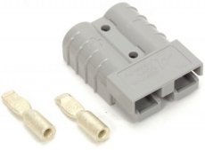 Battery Connector Kit, Ongeacht geslacht, 2 Polen, 6AWG, 50A, Grijs, Anderson Power Products